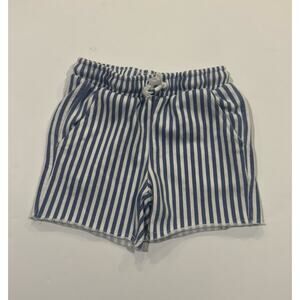 Grayson Mini Shorts 4T Blue White Striped Elastic Waist Kids Casual